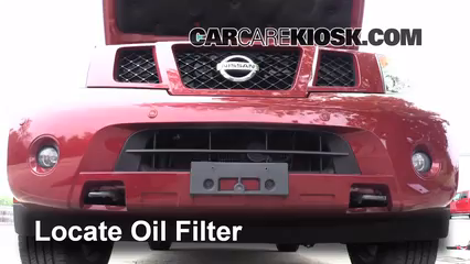 Oil Filter Change 2009 Nissan Armada SE 5.6L V8 FlexFuel